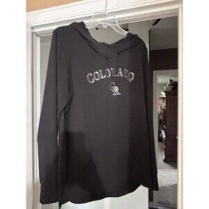 Fanatics Colorado Rockies MLB Women’s Hoodie Size L Black